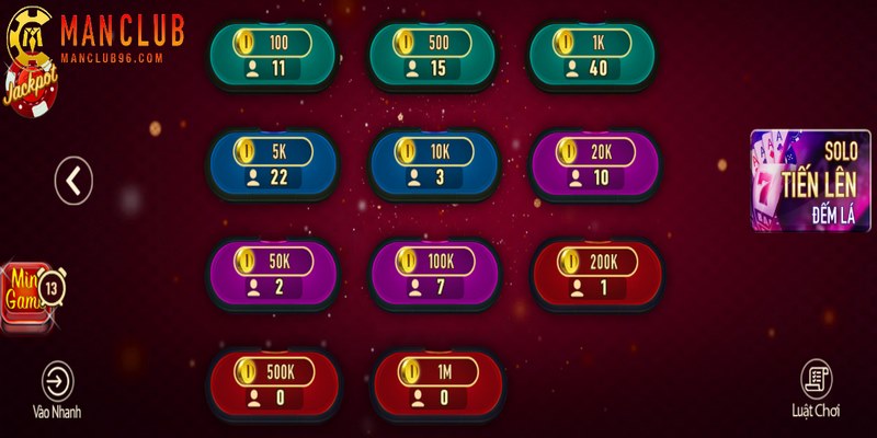 Tiến lên đếm lá ManClub và tổng hợp cách đánh bài chuẩn 1 Tiến lên đếm lá ManClub